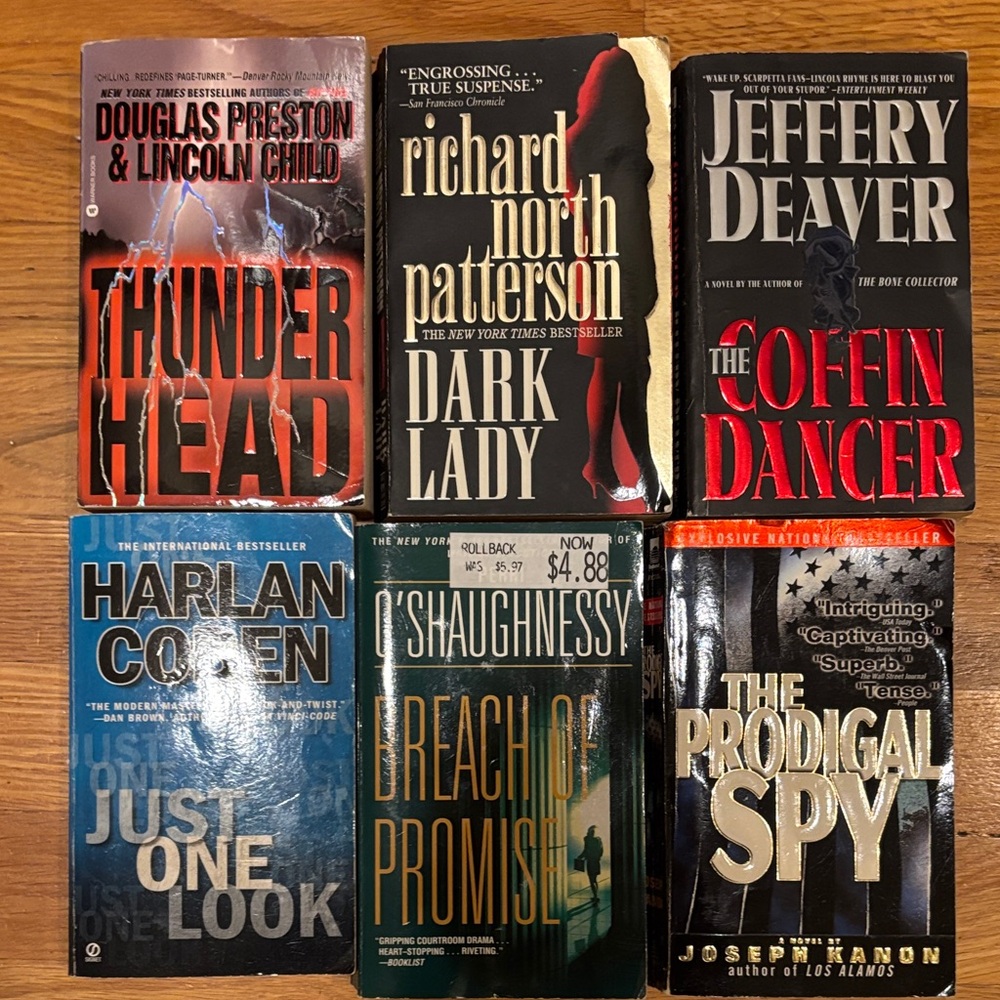 Thrilling Mystery and Suspense Book Set of 6